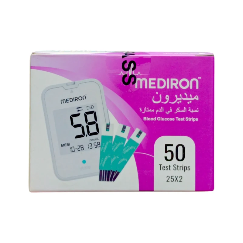 Mediron Blood Glucose Test Strips 50/Pc