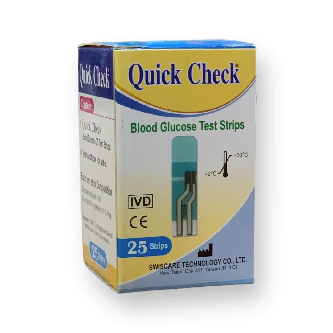 Quick Check Blood Glucose Test Strips - 25 pcs