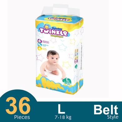 Savlon Twinkle Baby Belt Diaper L 36pcs (7-18kg)