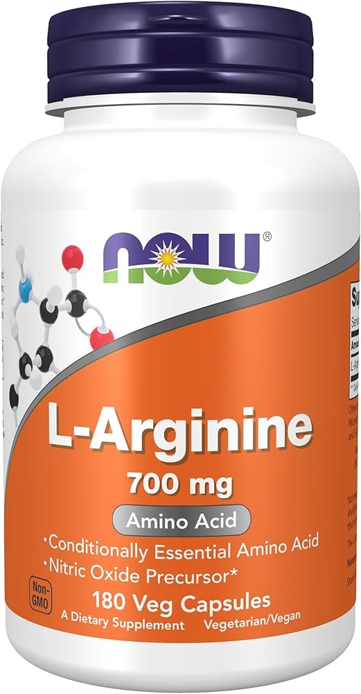 NOW L-Arginine Amino Acid 500mg 100 Capsules