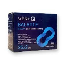Veri-Q Balance Glucose Test Strip - 50 Pcs