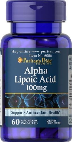 Puritan's Pride Alpha Lipoic Acid Supports Antioxidant Health 300mg 60capsules