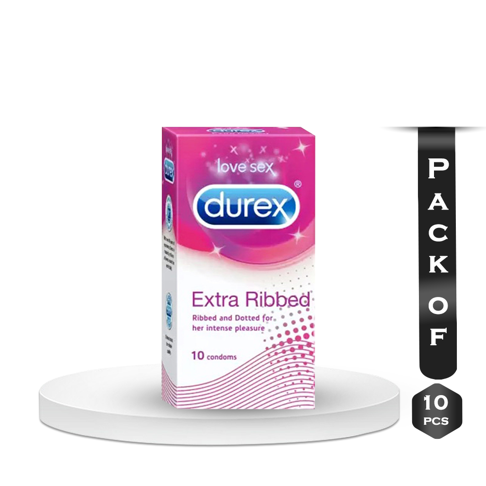 Durex Extra Ribbed Condom 10 Pcs
