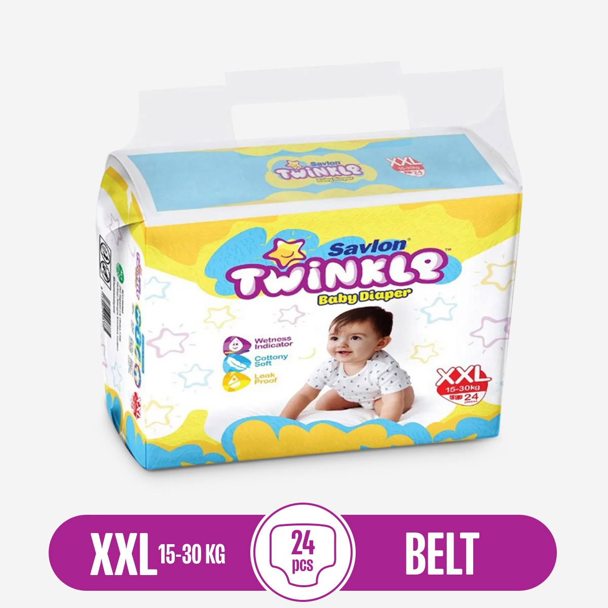 Savlon Twinkle Baby Belt Diaper XXL 24 Pcs And Get Twinkle Baby Soap 75g