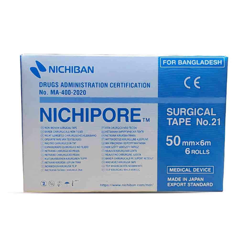 Nichipore Surgical Tape 50mm X 6m (6 Rolls)