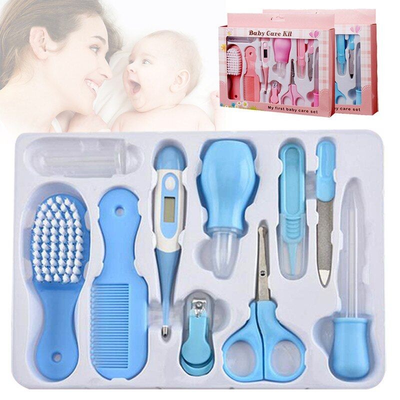 Baby Health Care Kit Newborn Kid Care Baby Kit Grooming Set Thermometer Clipper Scissor Brush For Newborns Baby