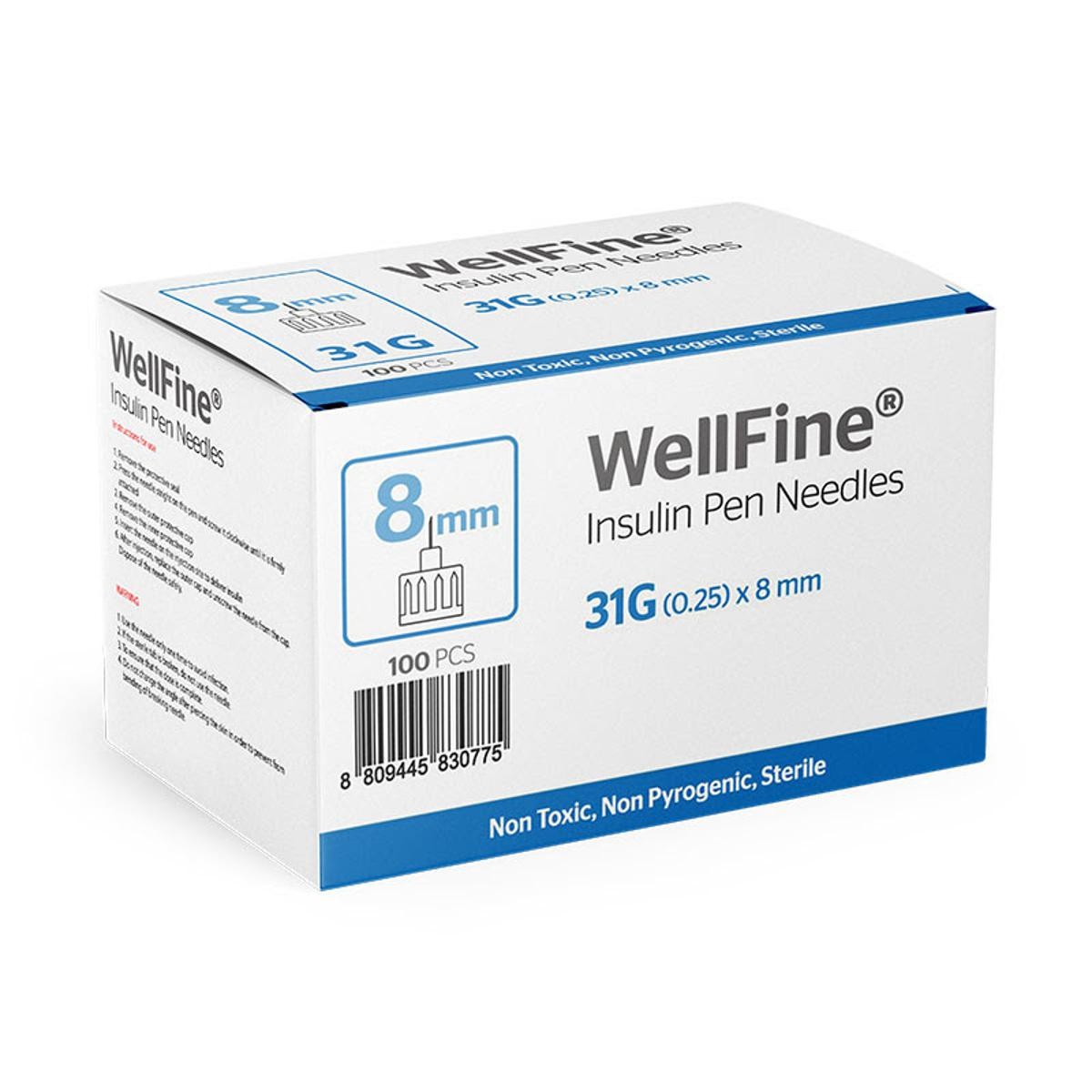 WellFine Insulin Pen Needle 4mm (32G) - 100 pcs
