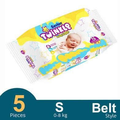 Savlon Twinkle Baby Belt Diaper Small 5 Pcs (Upto 8kg)