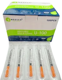 Insulin Syringe 100IU (Medica) - ((31g-5mm)-100IU)