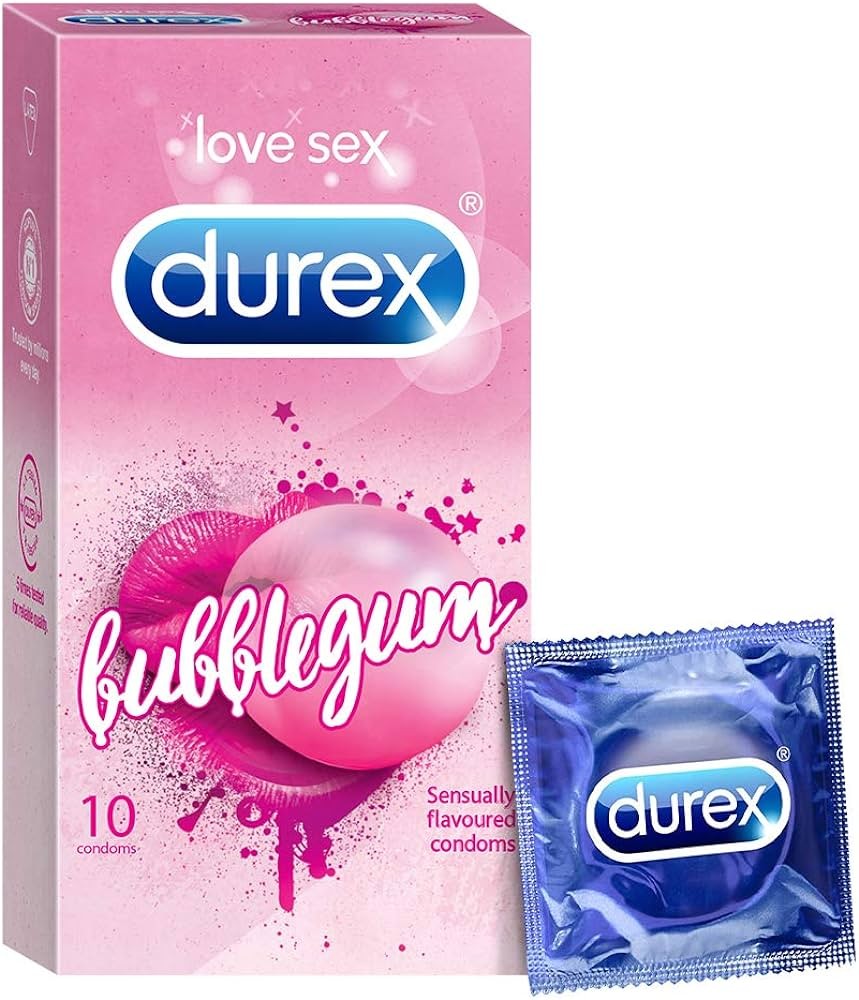 Durex Bubblegum Flavoured Condom 10 Pcs
