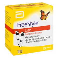 FreeStyle Lite Blood Glucose Test Strips - 100 pcs
