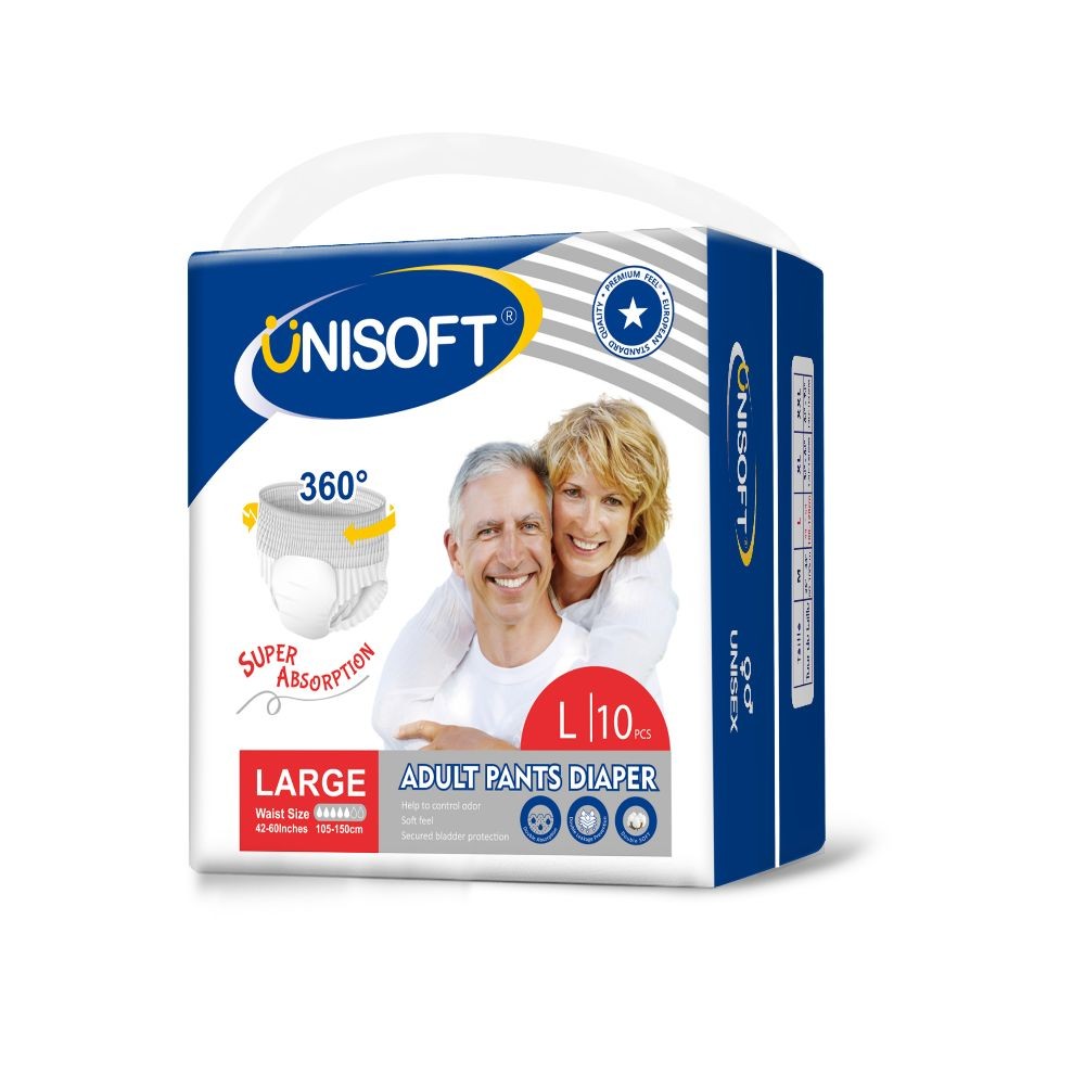 Adult Diaper Pant System (Unisoft) L 10'S Pack