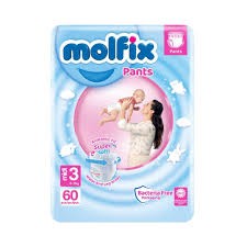 Molfix Diapers Jumbo Midi (6-11kg) 60 Pcs Diaper - (Midi-3)