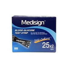 Medisign MM1000 Blood Glucose Test Strip – 50 pcs