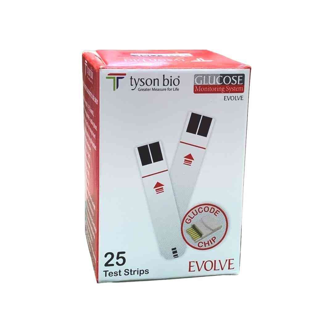Tyson Bio Evolve Blood Glucose Test Strip – 25 Strips