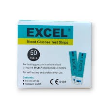 Excel Blood Glucose Test Strips – 50