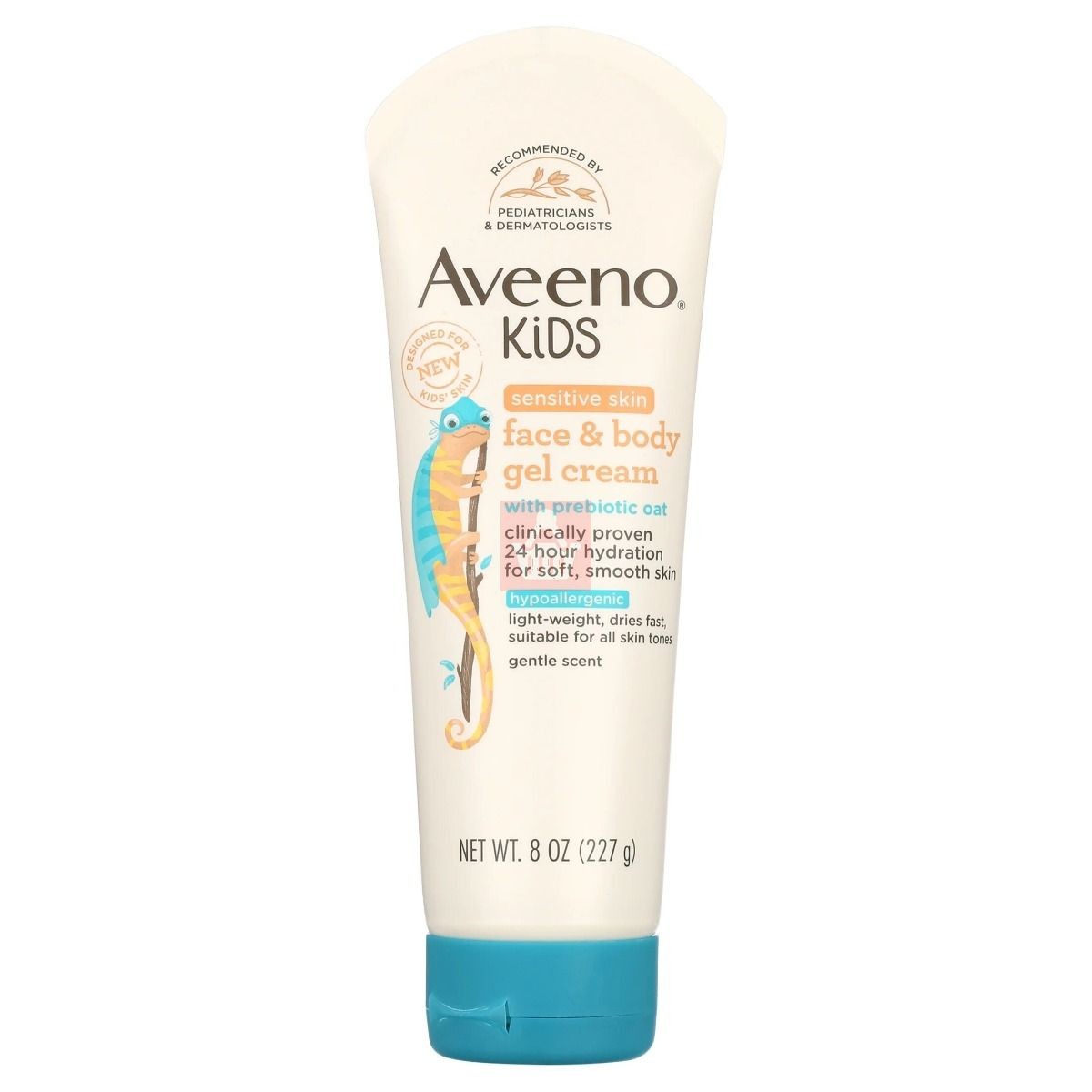 Aveeno Kids Face & Body Gel Cream With Prebiotic Oat For Sensitive Skin 227ml