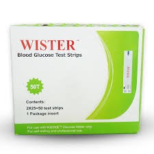 Wister Blood Glucose Test Strip 50 Strips