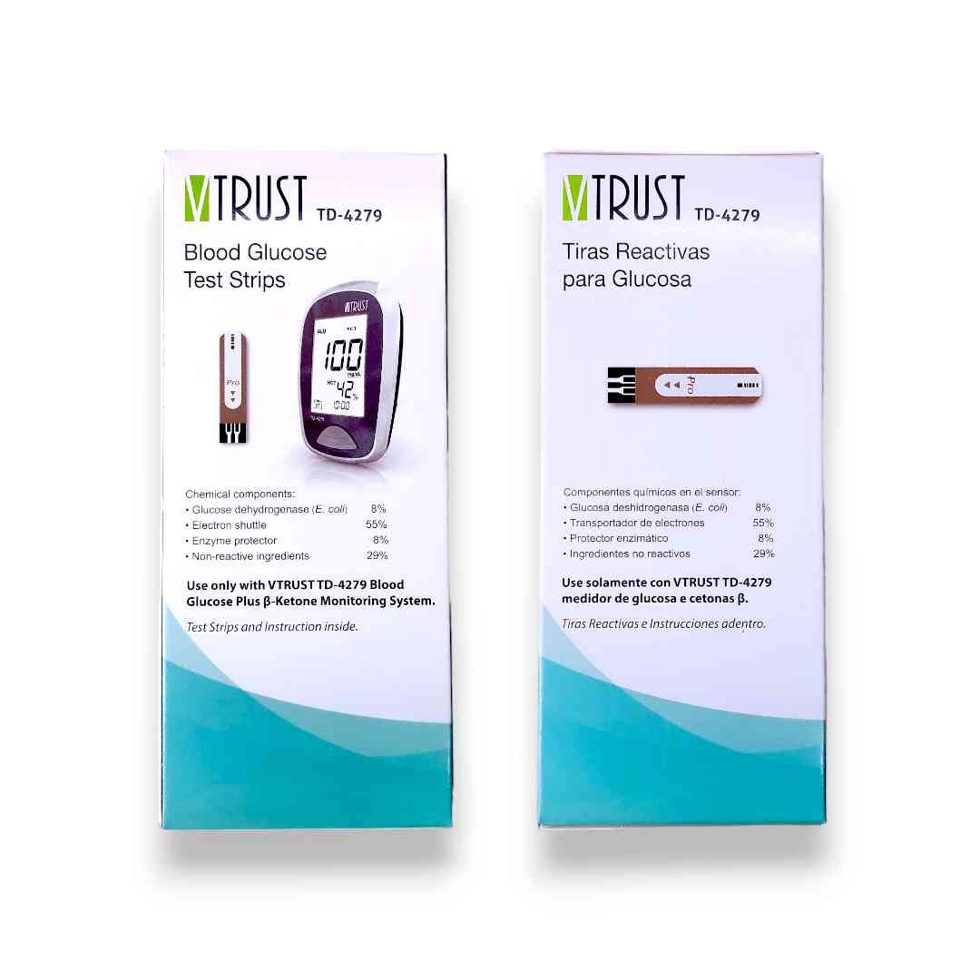 VTRUST TD-4279 Blood Glucose Test Strips - 50 Pcs