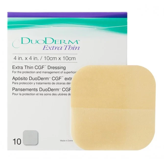 4X4 Duoderm Extra Thin Hydrocolloid Dressing
