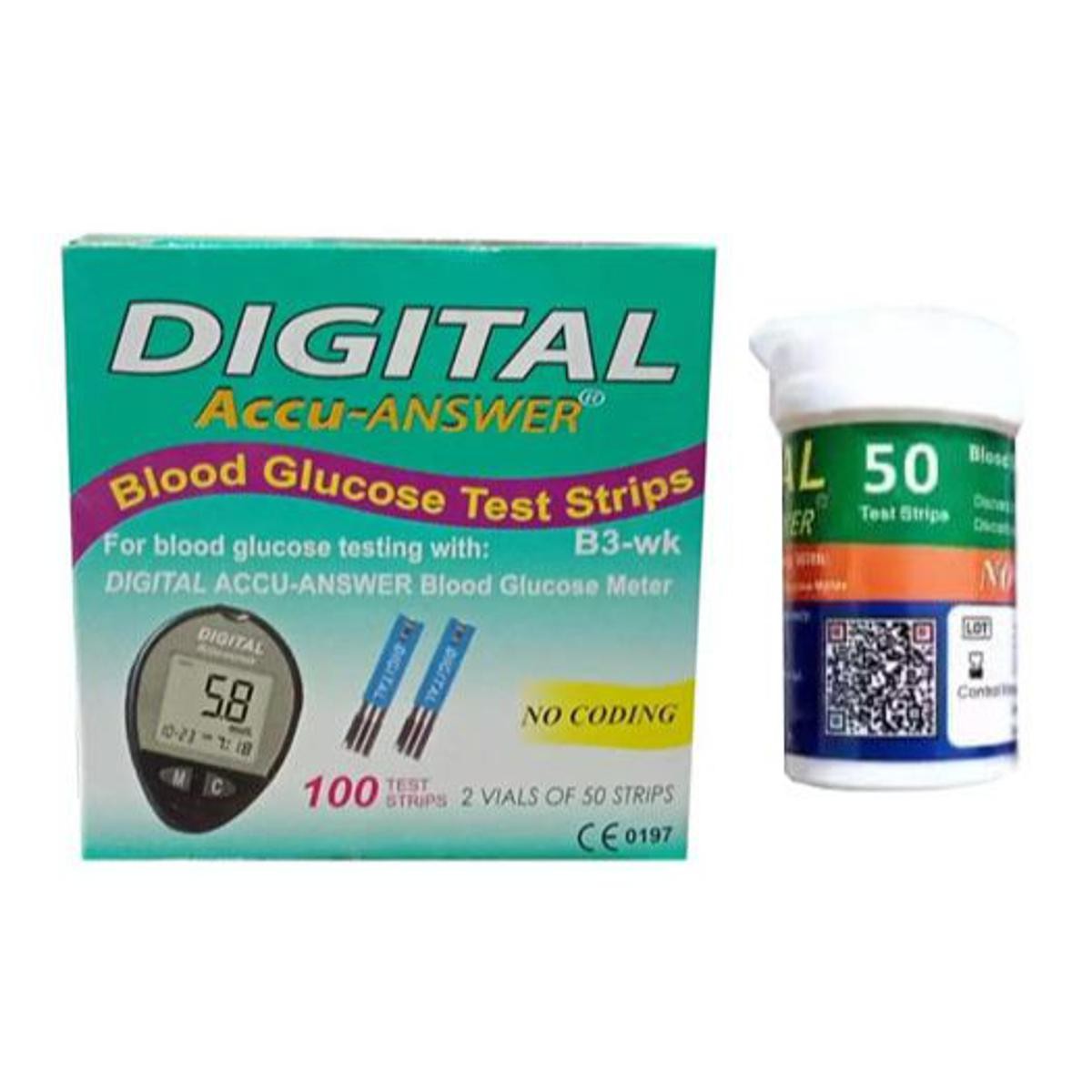 Digital Accu-Answer Blood Glucose Strip – 50 Pcs