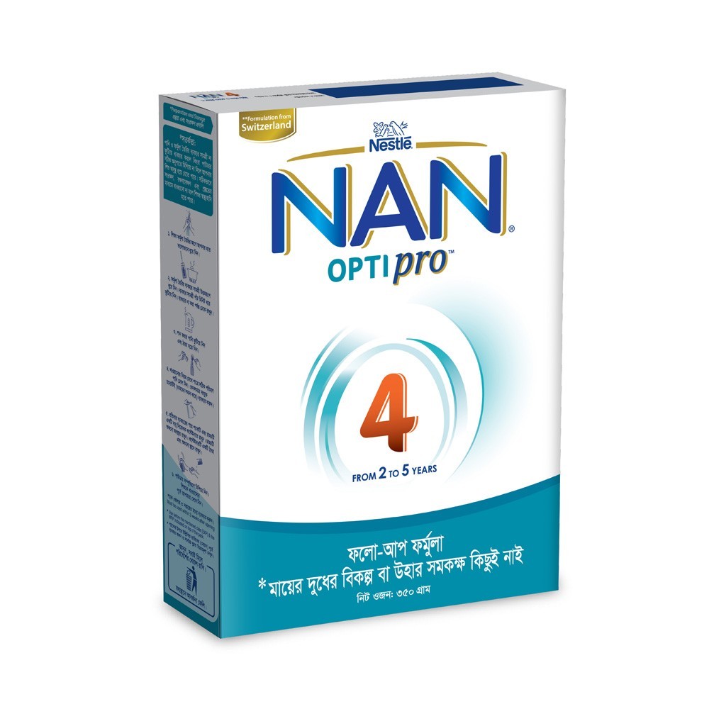 Nestlé Nan Optipro 4 Formula Milk Powder (2 Years+) Milk - (350gm)