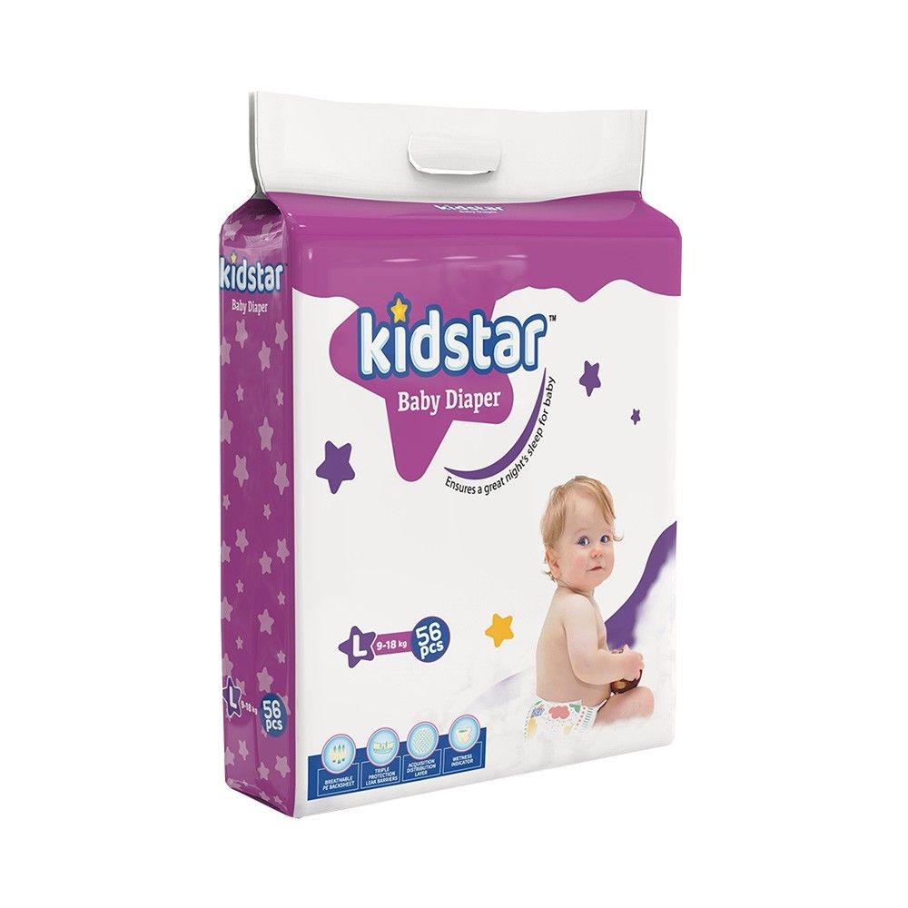 Kidstar Baby Diaper L 56'S Pack