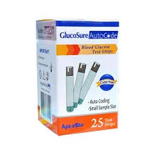 GlucoSure AutoCode Blood Glucose Test Strip – 25 strips