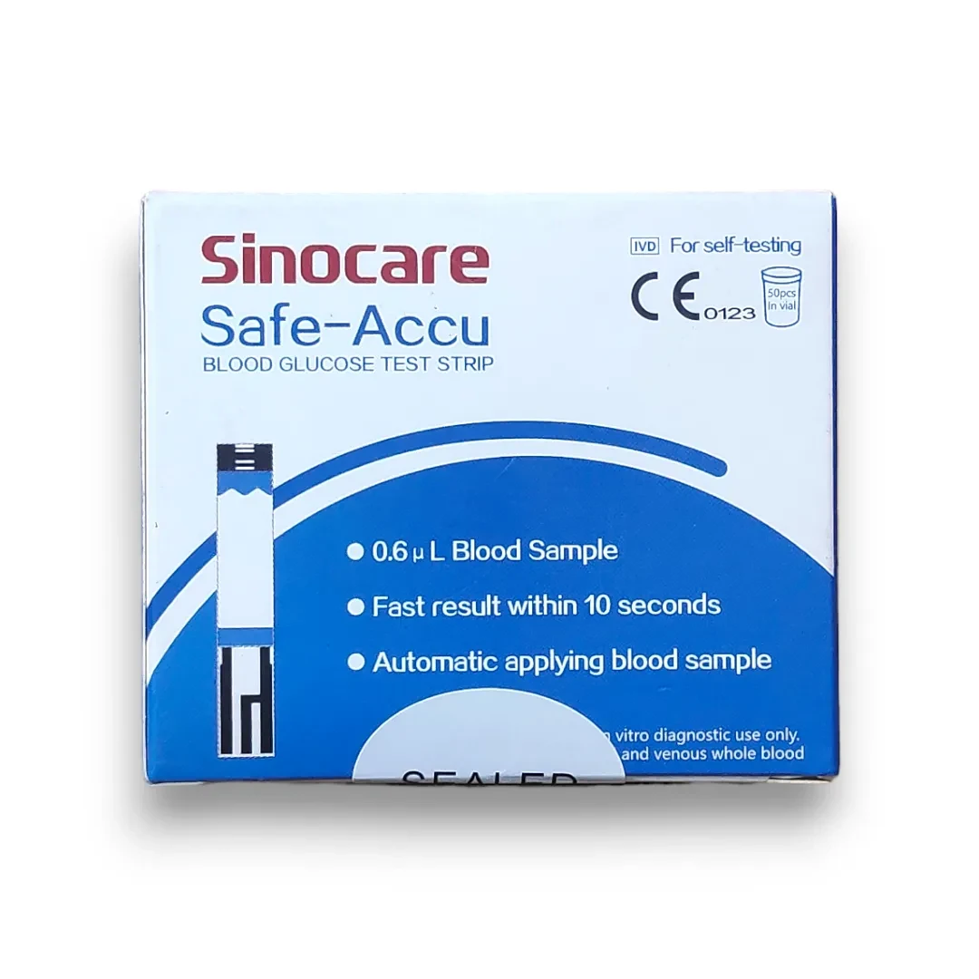 Sinocare Safe-Accu Blood Glucose Test Strip 50/Pc