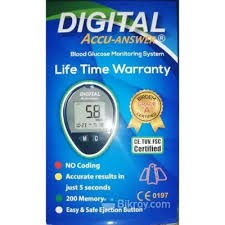 Digital Accu-Answer Blood Glucose Monitoring System