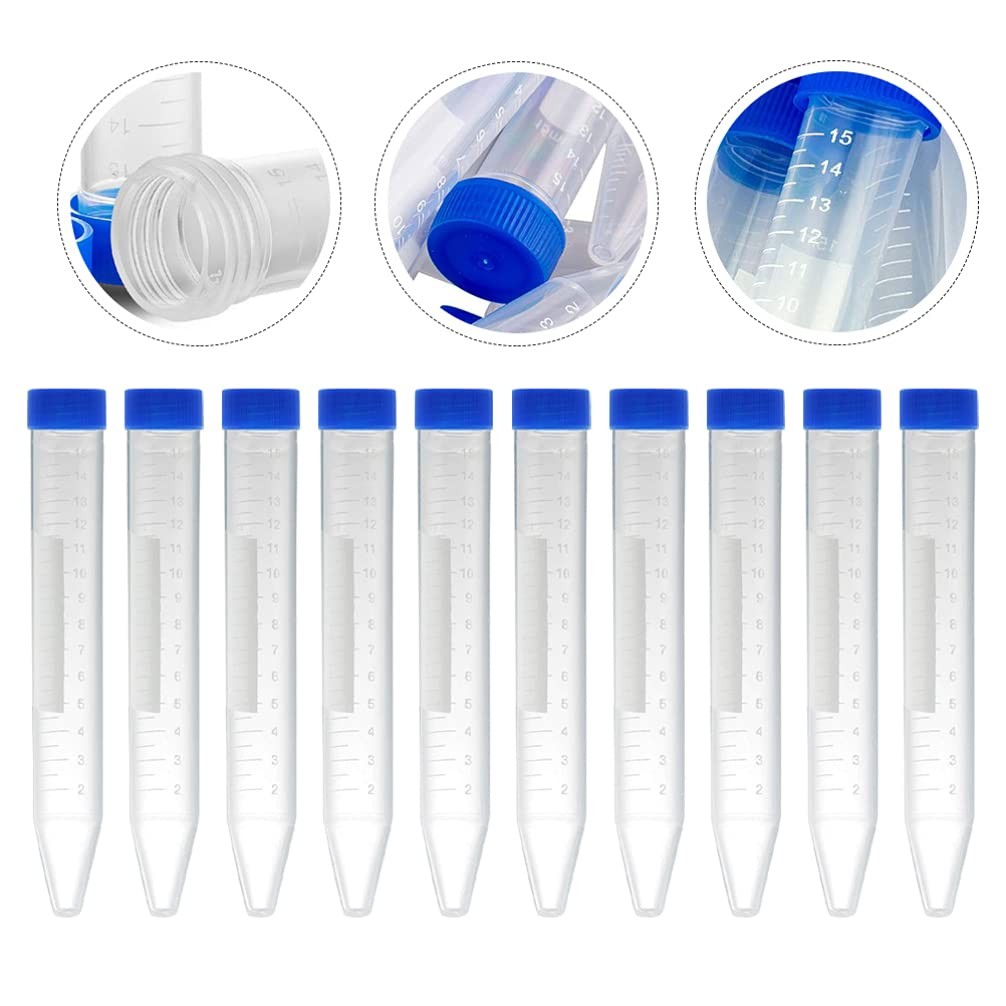 Plastic Test Tube-15ml For Laboratory (100 Pcs)