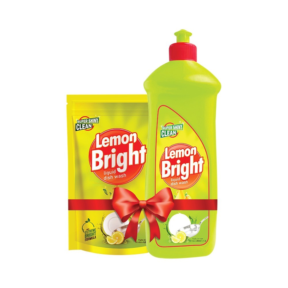 Lemon Bright Liquid Dish Wash 500ml (Free 250ml) Dish Wash - (500ml)