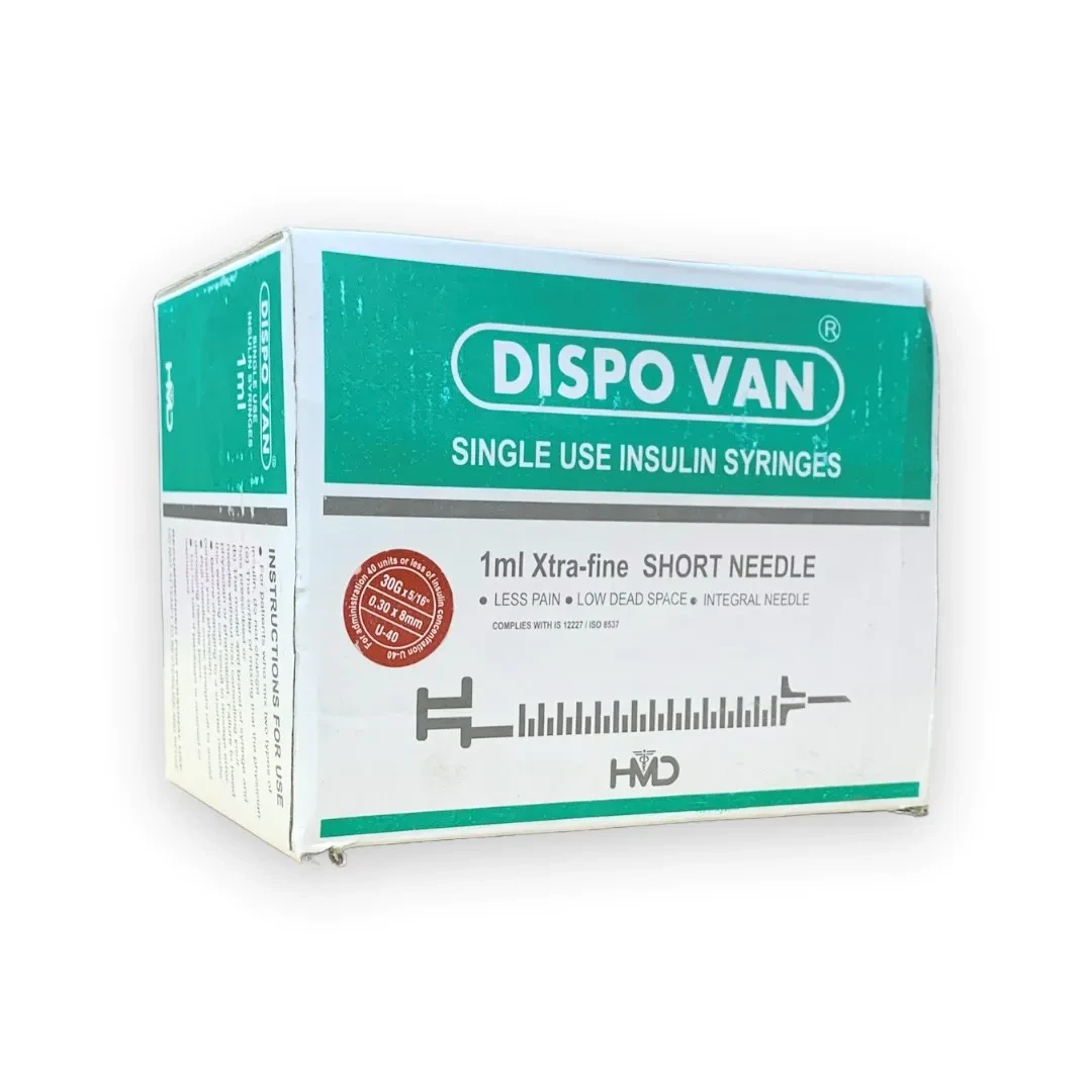 Dispovan Insulin Syringe 1ml 30G - U100