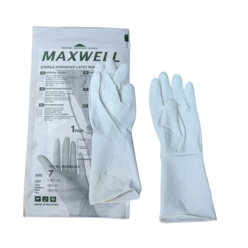Maxwell Sterile Powdered Latex Surgical Gloves 1 Pair