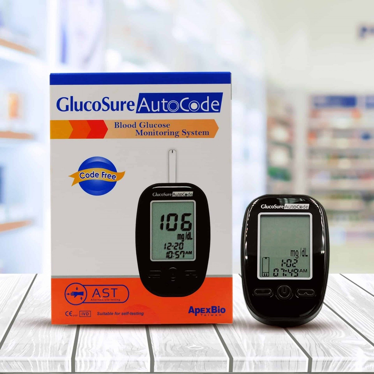 GlucoSure AutoCode blood glucose test meter