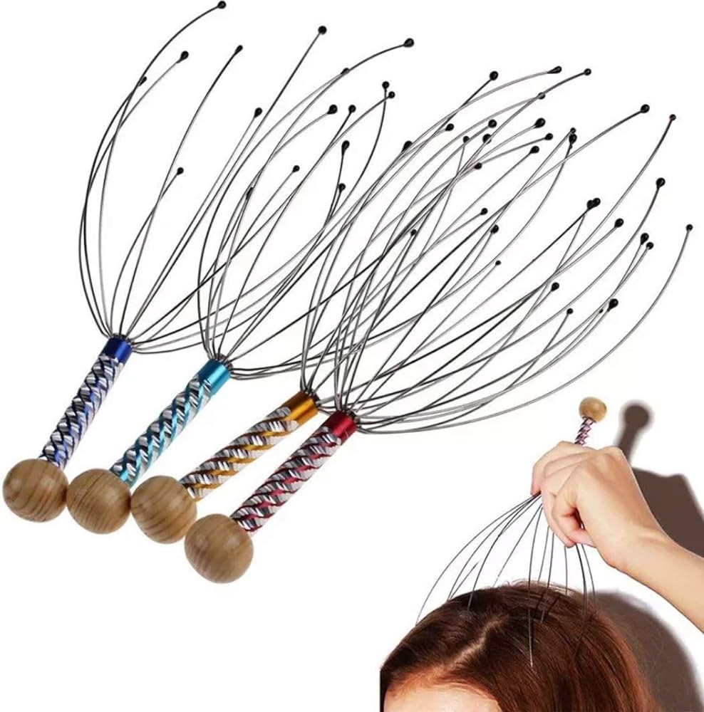Head Massager Scalp Hair Growth Head Relaxation Stress Reduction Head Scraping Scalp Stimulation Massage