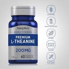 Piping Rock L Theanine 200mg Capsules | 60 Count | Non-GMO & Gluten Free Supplement