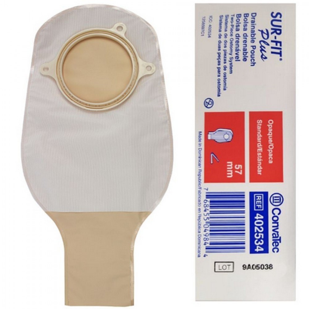 Clostomy  57mm Convatec Surfit Plus Drainable Bag wefer Pouch-10pc