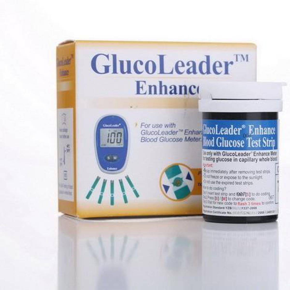 GlucoLeader Enhance (Blue) Blood Glucose Test - 25 strips