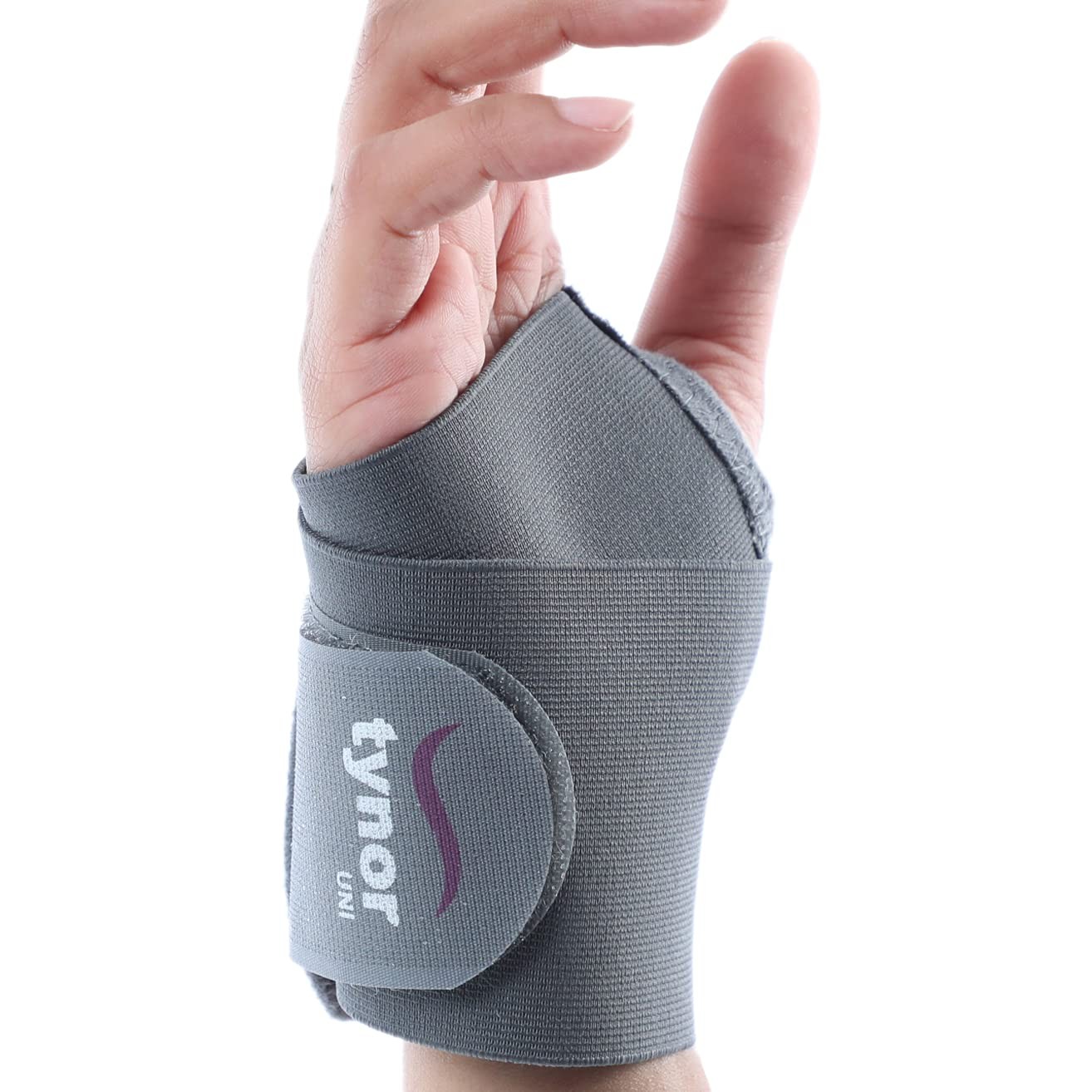 Tynor Wrist Brace with Thumb, Grey, Universal Size, 1 Unit