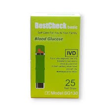 BestCheck Basic Blood Glucose Test Strips - 25 Pcs